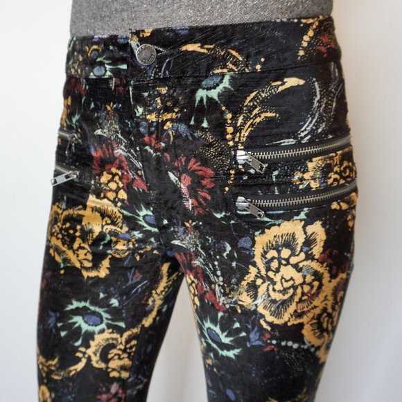 FREE PEOPLE Lennon Floral Velvet Skinny Pants - Picture 5 of 6